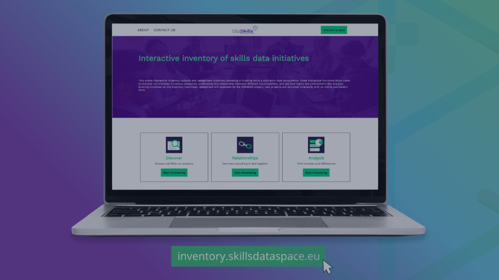 L’inventaire en ligne sur les initiatives de données de compétences créé avec DS4Skills est disponible !